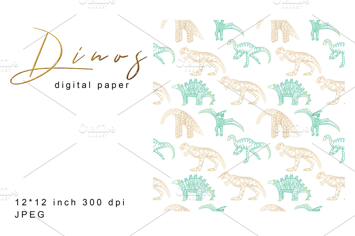 Dinosaurs Illustrations And Patterns, a Graphic by kh_cat (Photo 3 of 14)