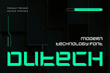 Dutech — Modern Futuristic Font