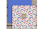 Dachshund Dog Digital Paper Clipart, an Animal Illustration by JennyL Designs (Thumbnail 6 of 6)