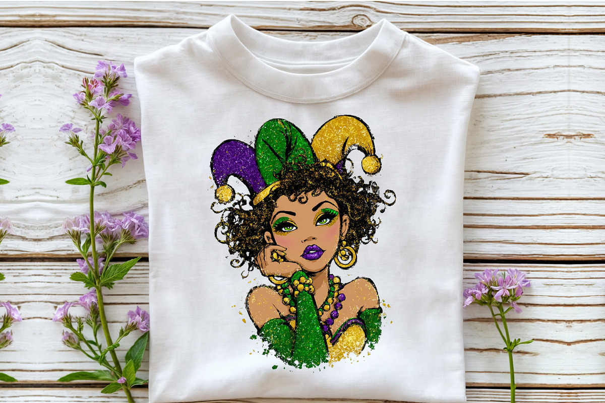 Mardi Gras Cute Girl Clipart, an Illustration by Sublimation Artist (Photo 6 of 6)