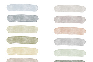 100 Watercolor Brush Strokes