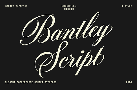Bantley Script, a Script Font by GoodwheelStudio