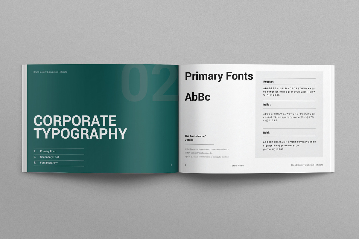 Brand Guidelines Template Landscape, a Brochure Template by E-Type (Photo 4 of 7)
