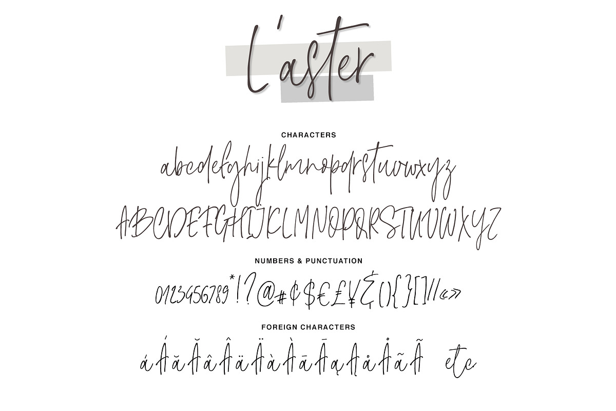 L'aster Font preview 4