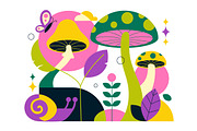 10 Mushrooms Vector Illustration, a Food Illustration by denayunebgt (Thumbnail 3 of 4)