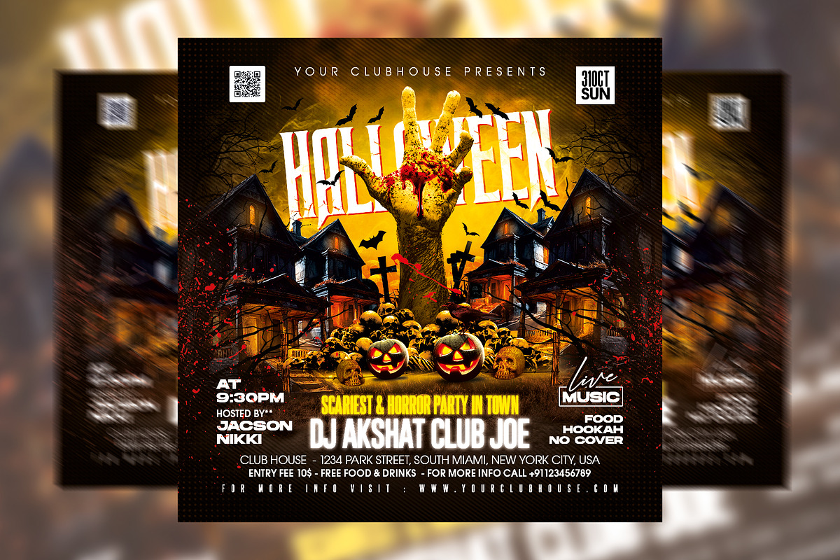 Halloween Flyer, a Templates & Theme by MithilaCreation (Photo 1 of 6)
