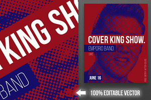 Elvis King Poster FB Cover! PSD AI