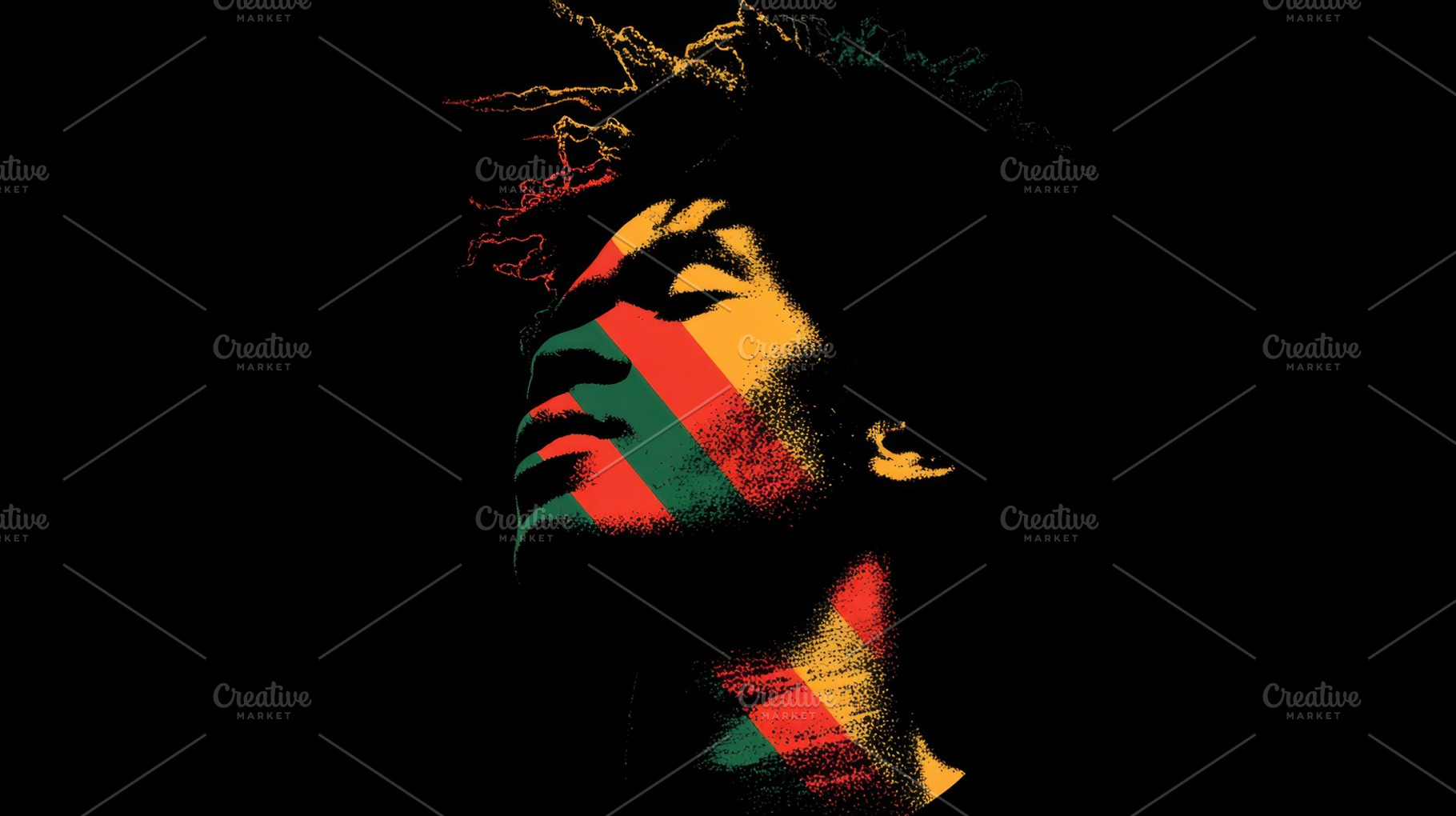 Colorful face of young man, a Photo by Beautiful things