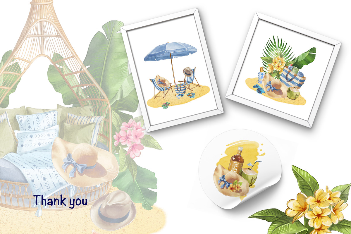 Summer vacation on the beach., a Seasonal Illustration by IrynaPanashii (Photo 9 of 9)