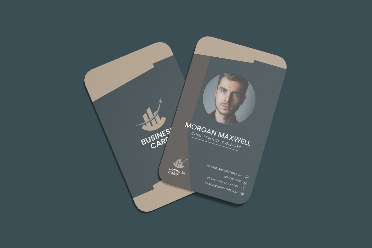 Vertical Business Card Mockup, an Advertising Mockup by YurnalisPerix (Photo 5 of 5)