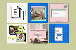 Retro Computer Instagram Templates