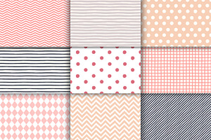 Geometric Seamless Patterns Set