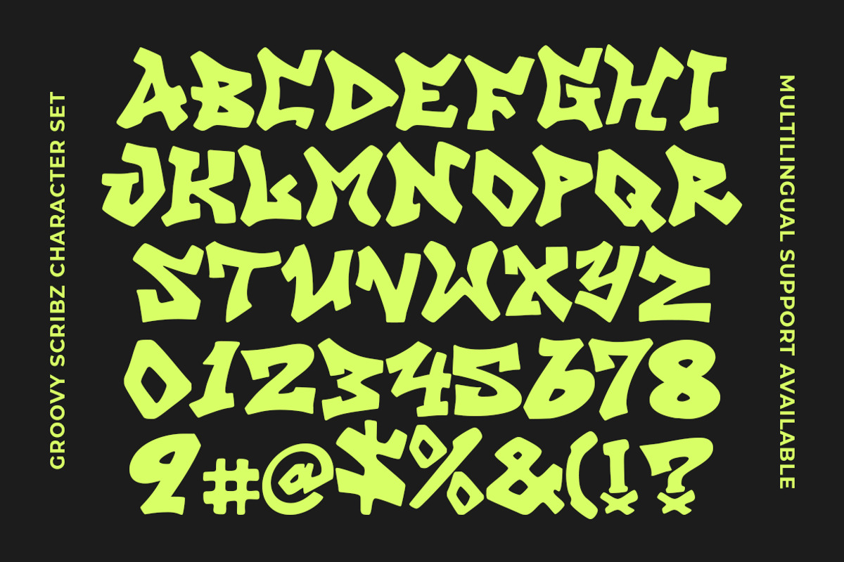 GF Scribz - Graffiti Font, a Handwritten Font by GroovyFontCo (Photo 7 of 7)