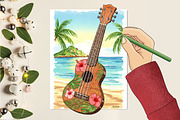 Hawaiian Summer Sublimation Clipart, an Illustration by RobertsArt (Thumbnail 6 of 7)