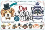 Dog Character Creator Animal clipart, an Animal Illustration by Catherine Wheel (Thumbnail 1 of 19)