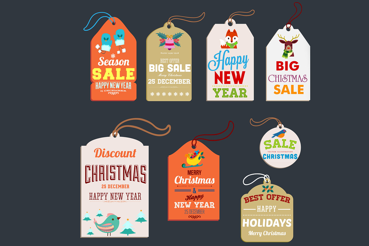 Christmas Sale Tags, a Decorative Illustration by Believe Creatives (Photo 2 of 3)