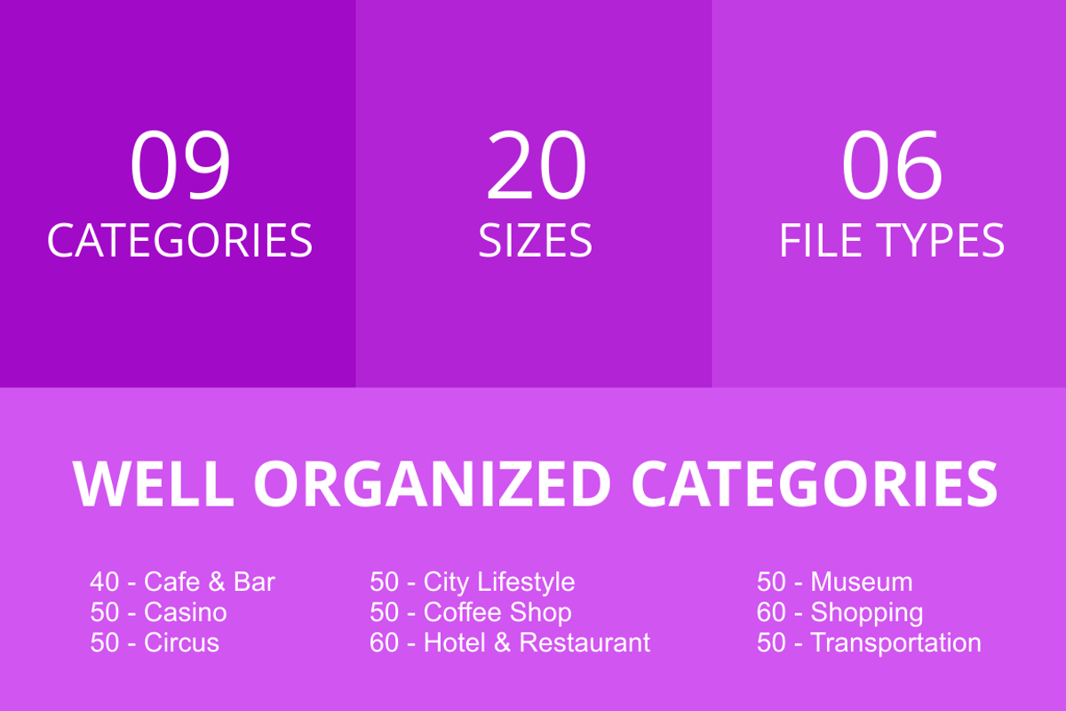 460 City Life Line Icons, an Outline Icon by IconBunny (Photo 3 of 6)