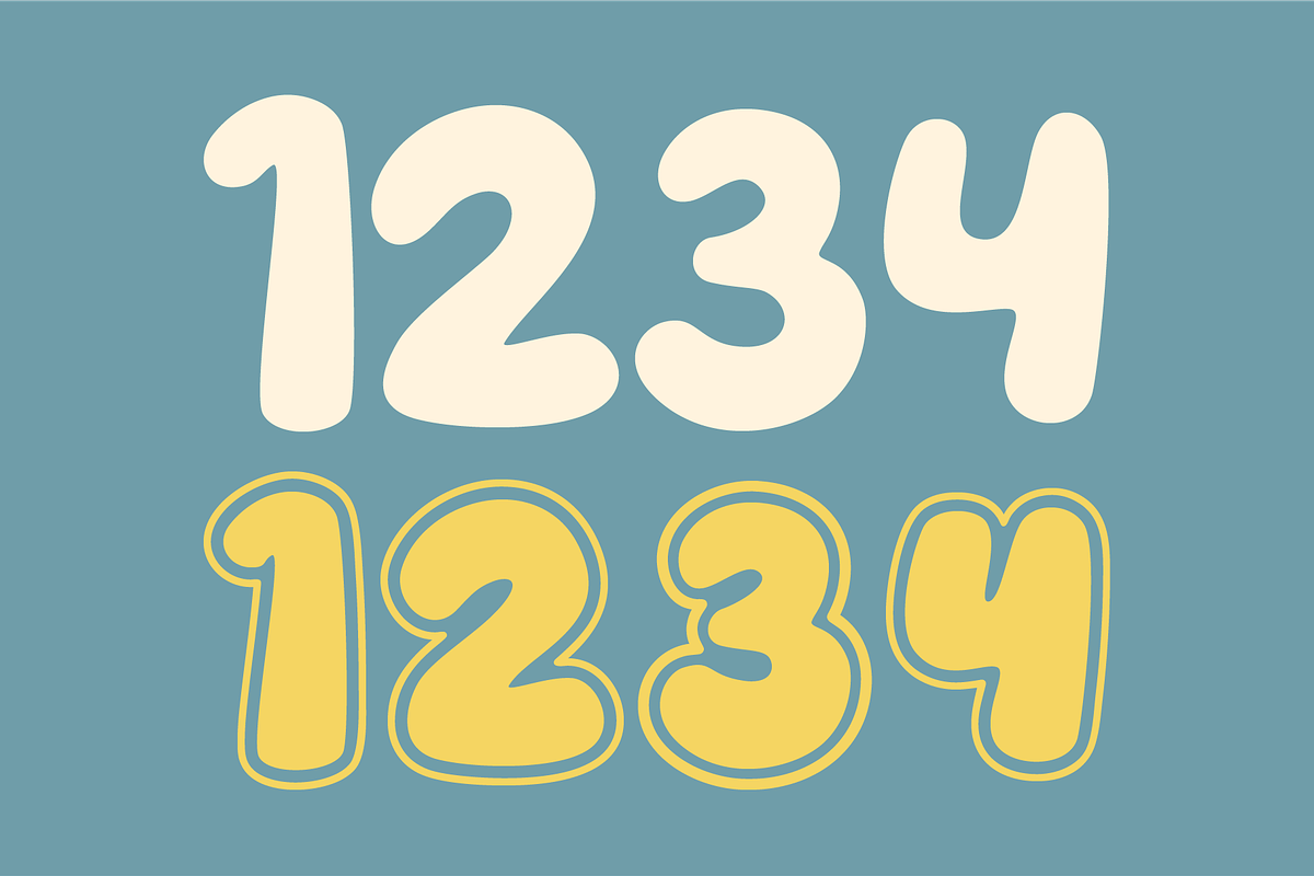 Popyni – Bubbly Summer Display Font, a Sans Serif Font by Huge Dream Studio (Photo 9 of 10)