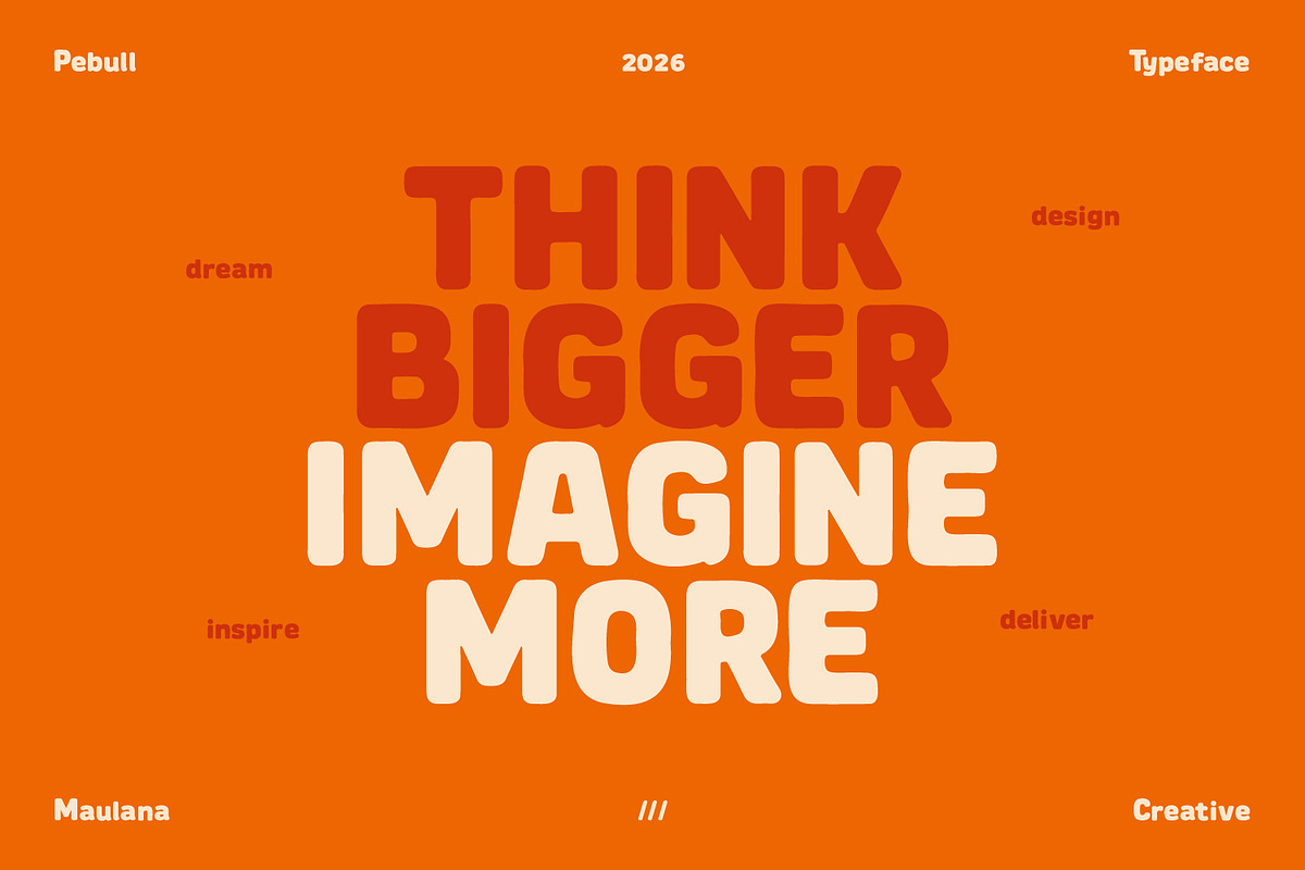 Pebull Playful Rounded Display Font, a Sans Serif Font by Maulana Creative (Photo 3 of 7)