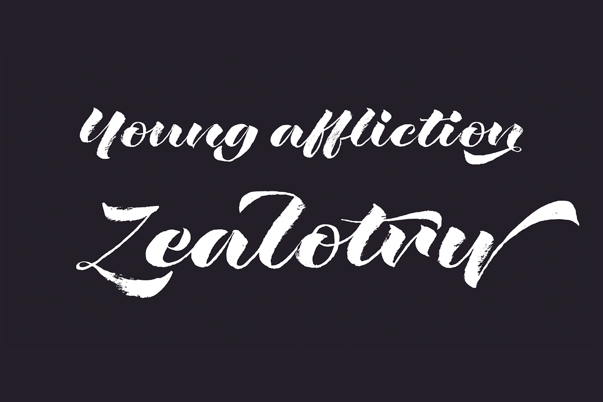 Rough Love Script Typeface preview 2