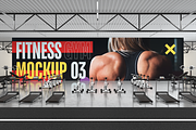 FITNESS GYM Mockup 03, an Advertising Mockup by Northern Kraft (Thumbnail 1 of 2)