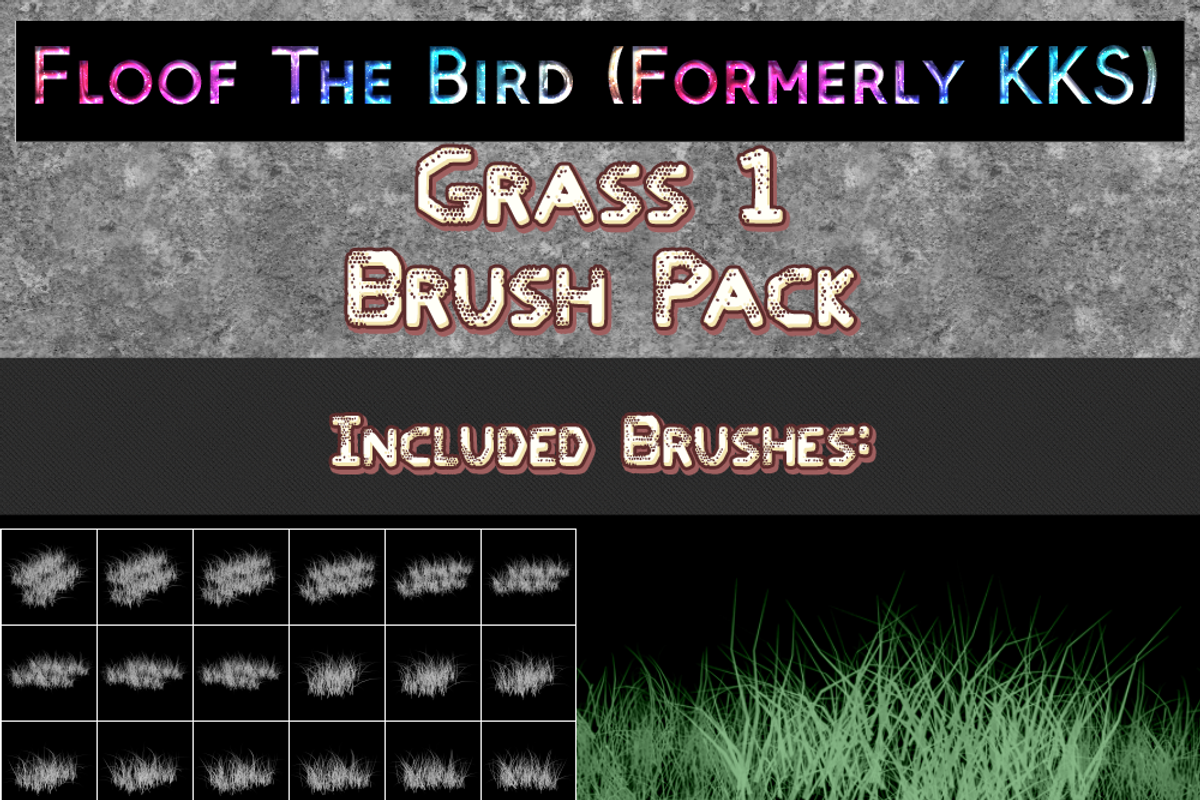 Grass 1 brush set by FloofTheBird, a Brush Add-On by FloofTheBird (Photo 1 of 2)