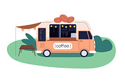 Street food trucks, cafe vans set, a Food Illustration by Good Studio (Thumbnail 5 of 9)