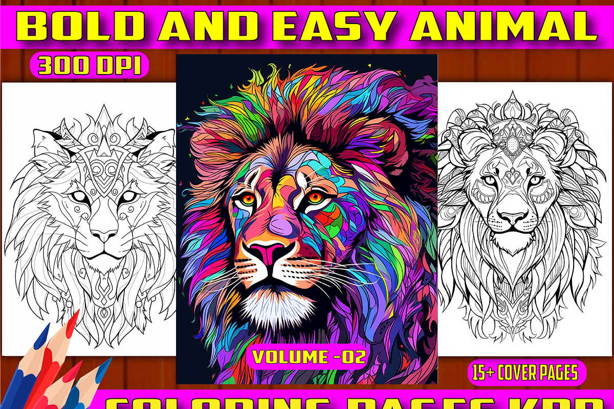 Bold And Easy Animal Coloring Vol 02, an Animal Illustration by Coco Bloom (Photo 1 of 4)