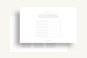 FAQ Canvases Template For Showit