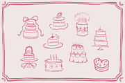 Assorted Cake Clipart!, an Illustration by Jordyn Grace Design (Thumbnail 2 of 6)