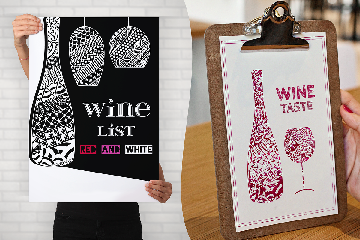 Wine list collection, a Decorative Illustration by ekmelica (Photo 3 of 5)