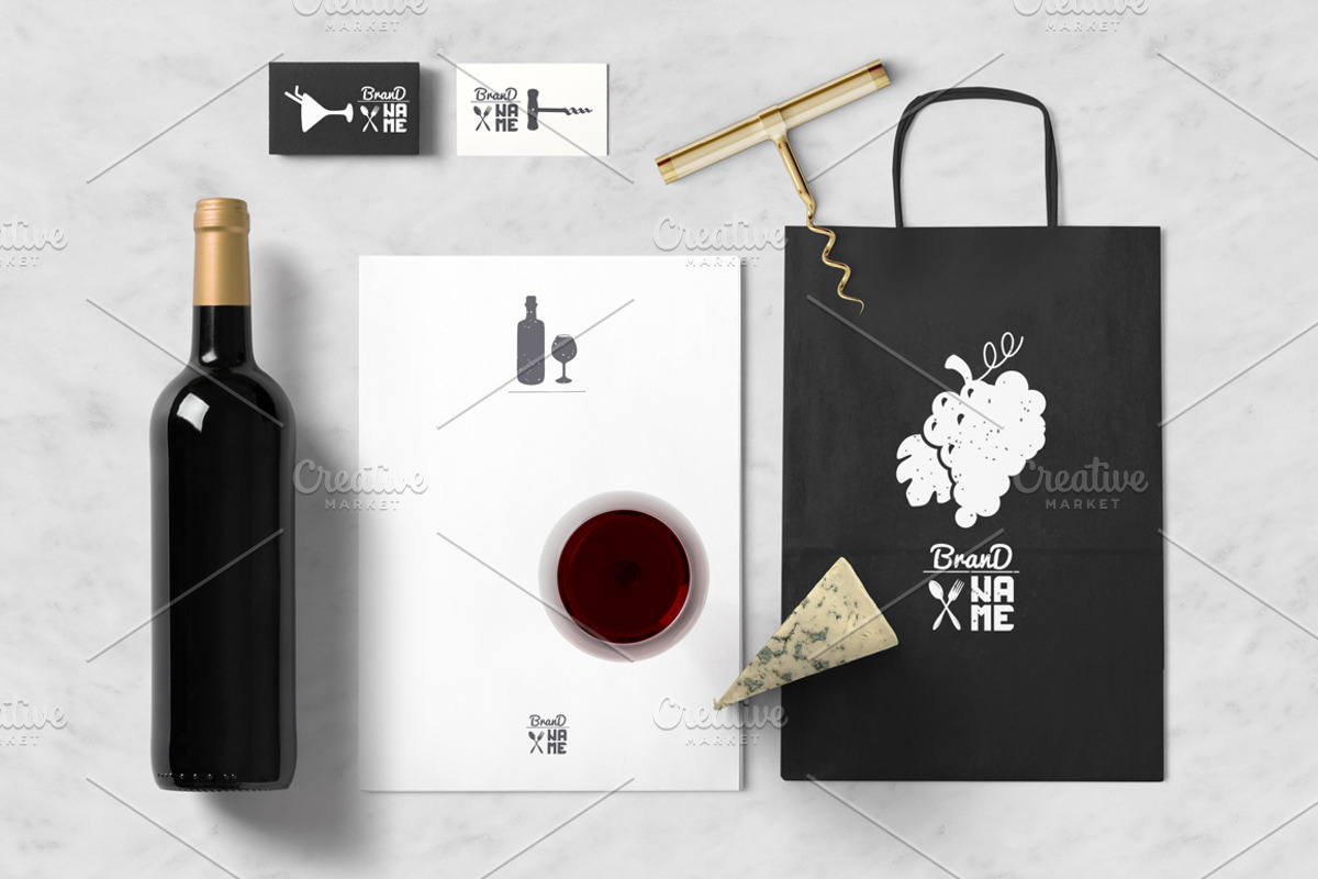 4 Liquor store/Bar Logos, a Branding & Logo Template by Zhemchuzhina (Photo 1 of 4)
