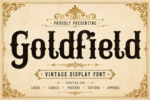 Goldfield, a Serif Font by Wow Magic