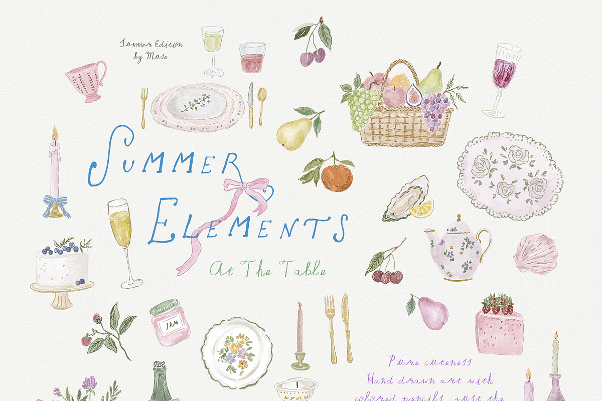 Hidden Garden Club Summer Clipart, a Decorative Illustration by Muse Artist (Photo 3 of 16)