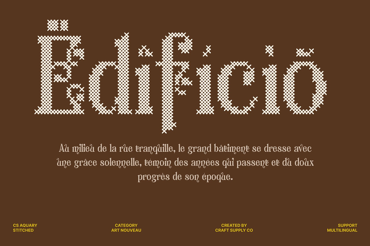 CS Aquary Stitched, a Serif Font by Craft Supply Co. (Photo 7 of 8)