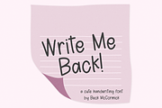Write Me Back Sans, a Handwritten Font by Beck McCormick (Thumbnail 1 of 10)