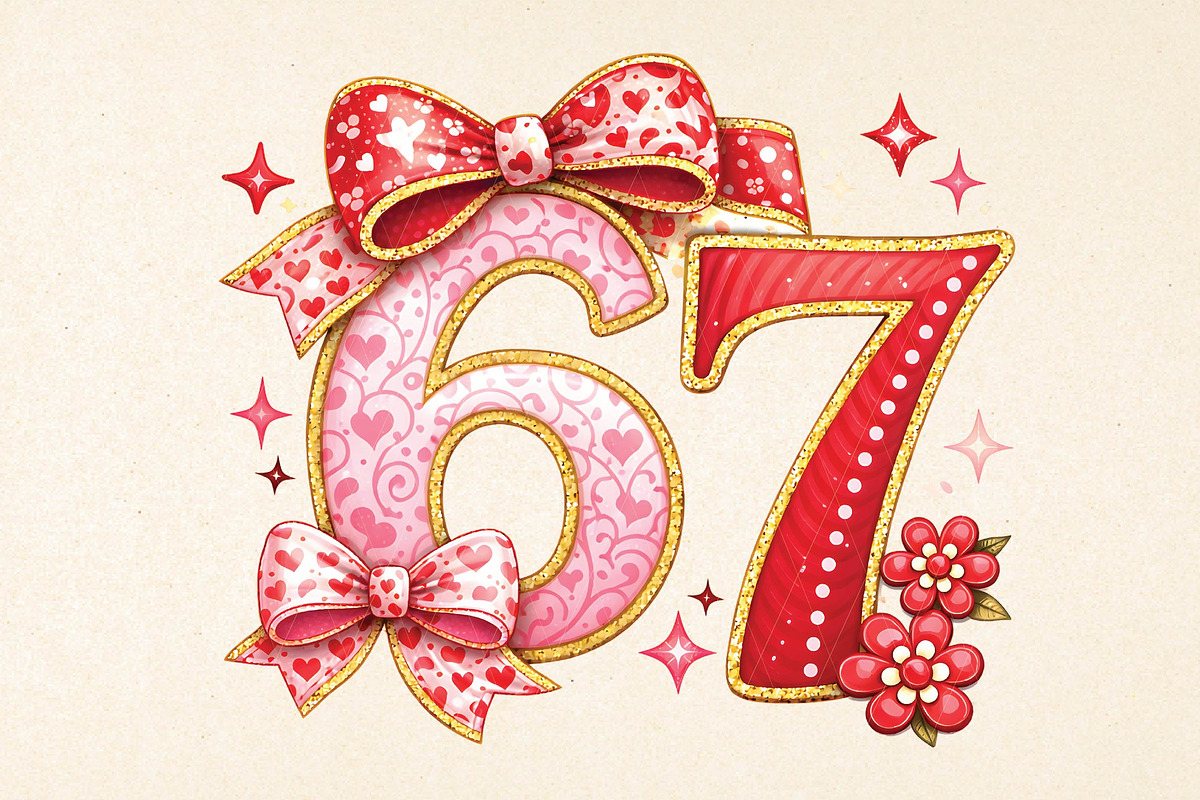 Funny Six Seven Valentine Coquette B, an Illustration by DreamPrint404 (Photo 1 of 6)