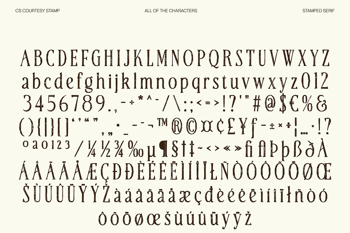 CS Courtesy Stamp, a Serif Font by Craft Supply Co. (Photo 8 of 8)