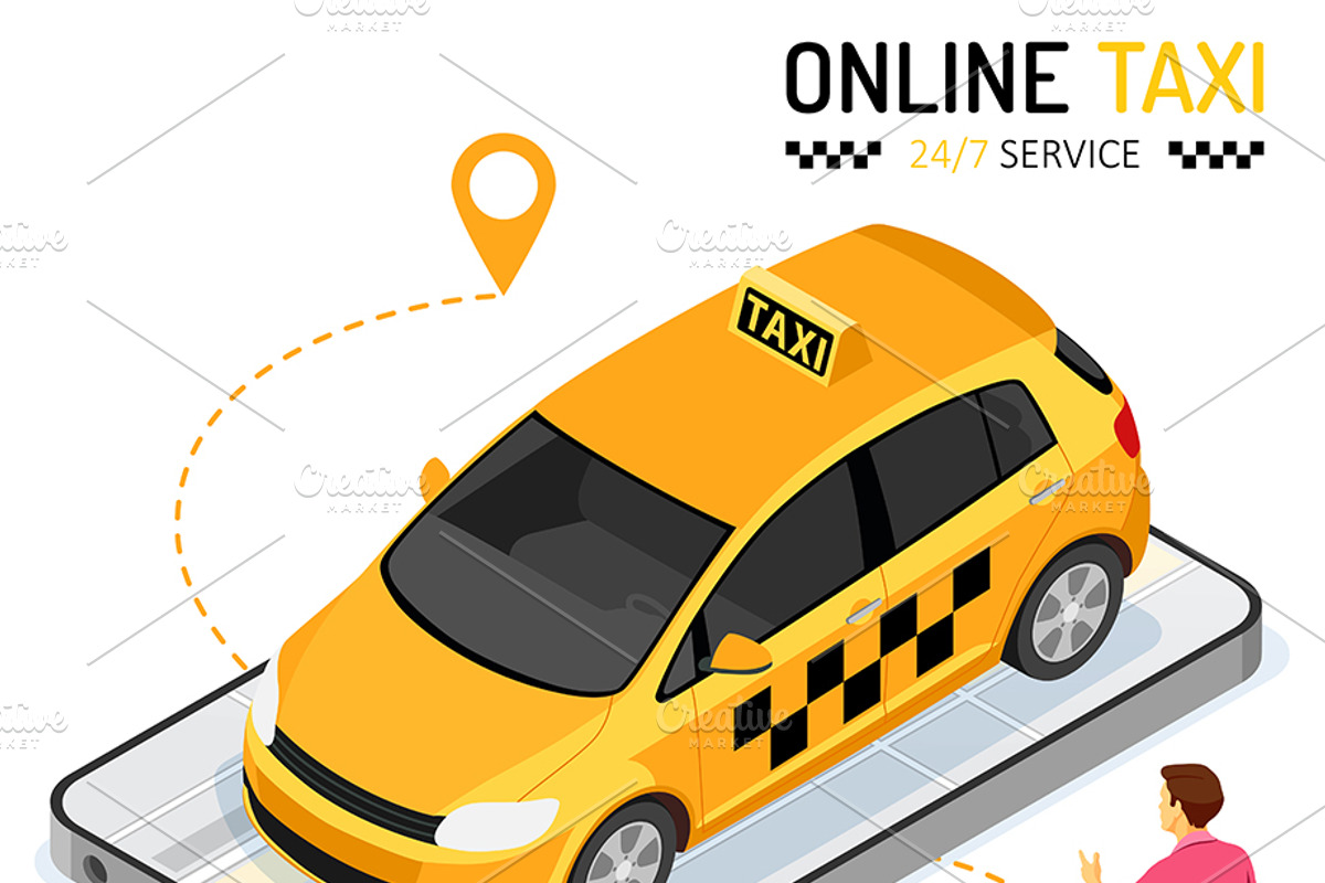 Car Sharing, Taxi, Rent, a Person Illustration by TAlex (Photo 5 of 6)
