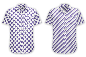 Ultra Violet Polka Dots And Stripes