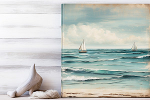 Seascape Oil Painting 'Sailboat'