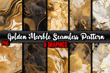 Golden Marble Seamless Pattern, a Texture Graphic by Leakedink