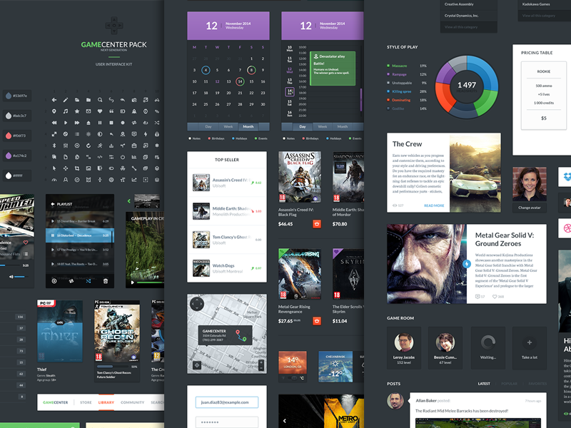 Gamecenter Pack Next Generation, an UI Kit Template by Alexey Anatolievich