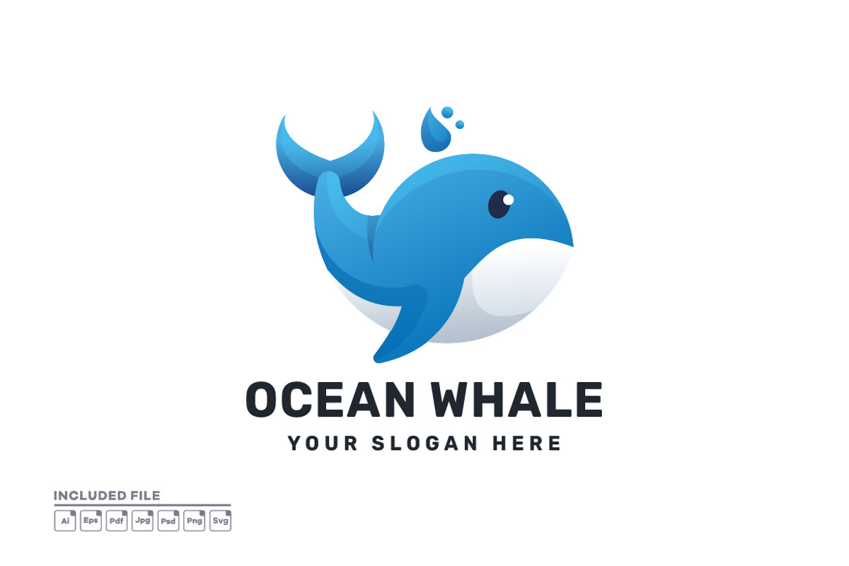 Ocean Whale Logo Design, a Branding & Logo Template by yuanesei