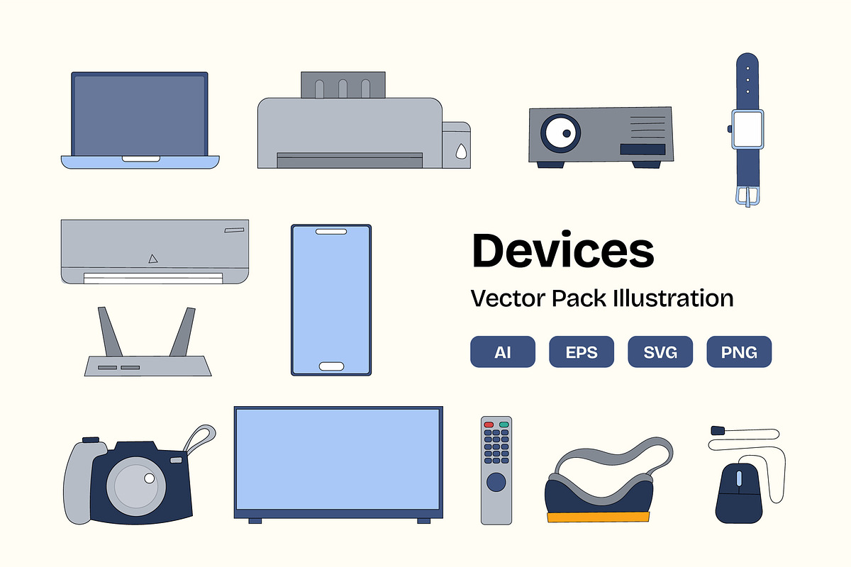 Devices Illustration Collection, an Object Graphic by MikroType Std