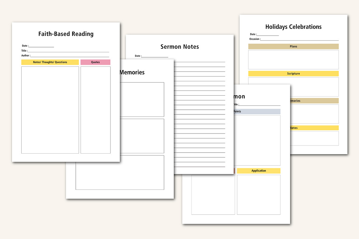 26–2027 Faith-Based Journal Planner, a Stationery Template by Designmela01 (Photo 2 of 10)