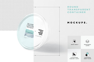 Disposable Round Box Mockups