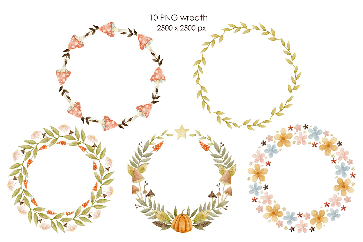 Watercolor autumn collection., a Decorative Illustration by Kira Konoshenko (Photo 16 of 26)