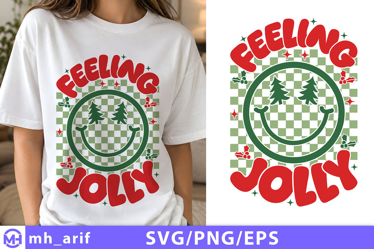 Feeling Jolly SVG, a Seasonal Illustration by mh_arif (Photo 1 of 4)