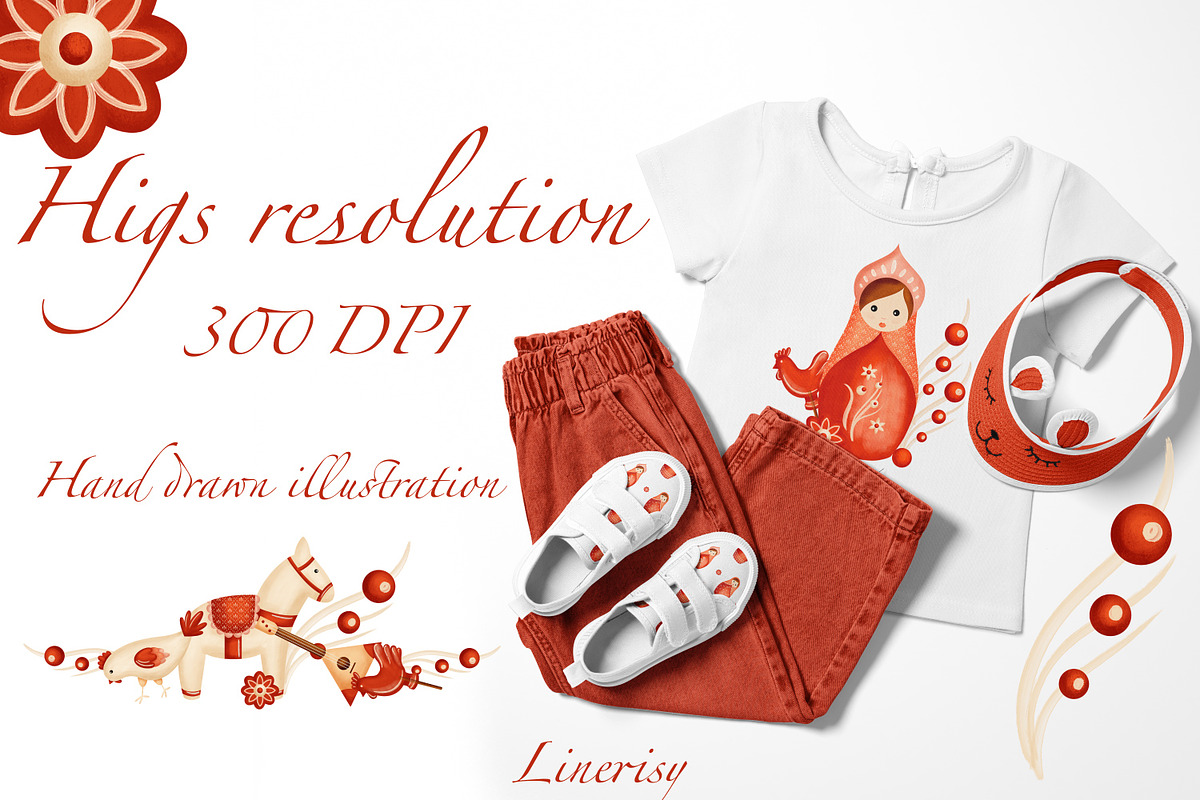 Matryoshka doll - kids collection, an Illustration by Linerisyart (Photo 4 of 10)